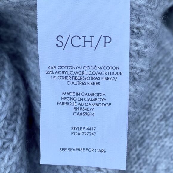 NWOT New Cabi Grey Wrap Pullover Knit Sweater w/Attached Scarf/Shawl S Versatile - Picture 8 of 9